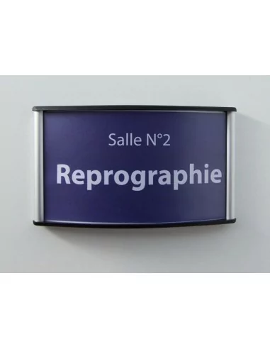 Plaque de porte Aluminium Galbée