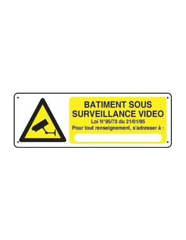 Panneau Bâtiment sous surveillance vidéo - Signalisation de Surveillance  video - SVI002