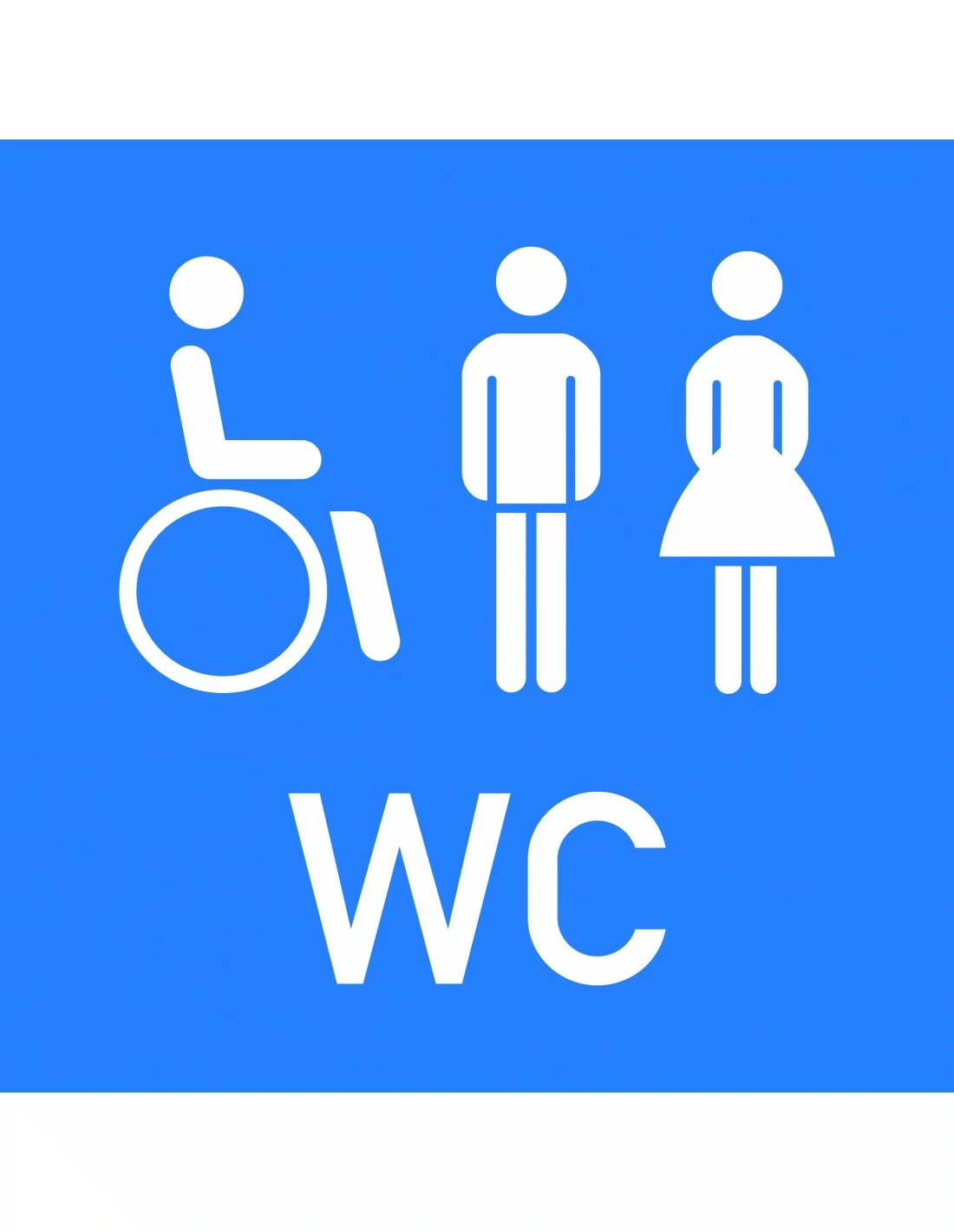  Panneau Toilettes  handicap s PMR Signalisation de 